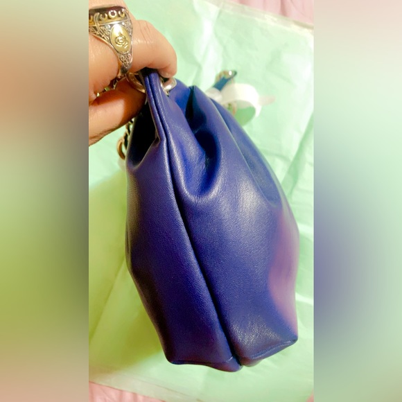 Kendall+Kylie Navy Blue Slouch Purse Silver Link Strap NWT - Picture 9 of 14